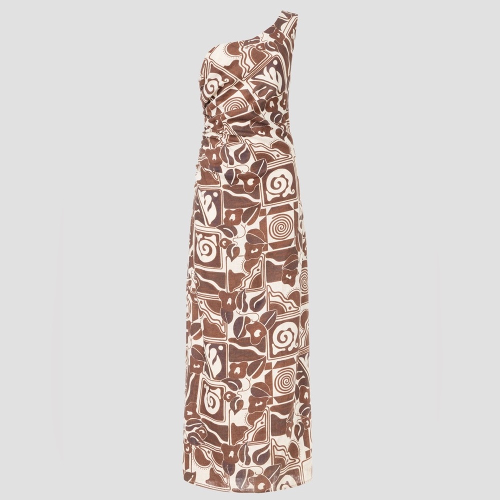 Mara Hoffman Enya Dress One-Shoulder Boho Beach Vacation Maxi